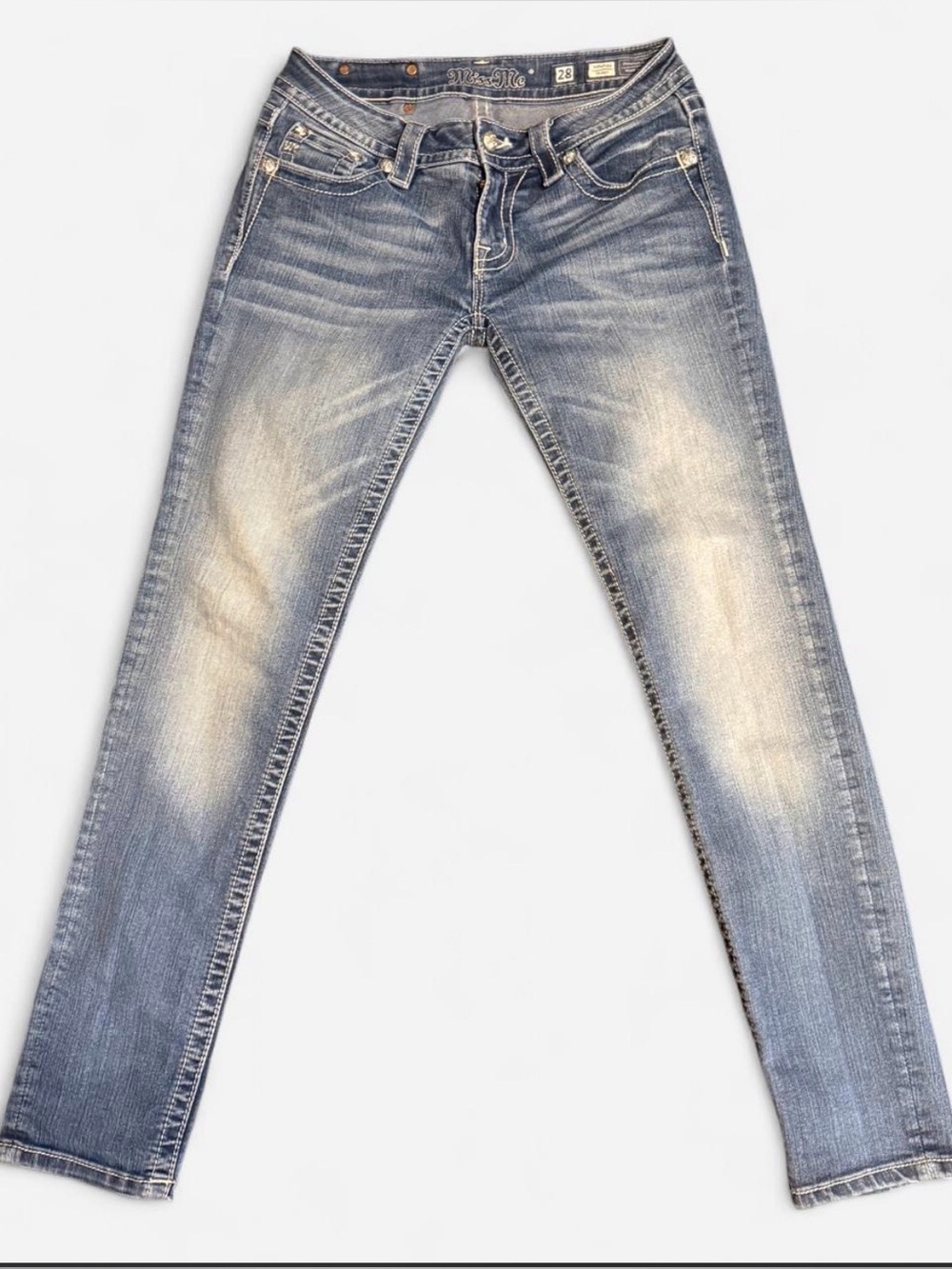 Miss Me Fleur De Lis Embellished Skinny Jeans JY8172S2 Size 28